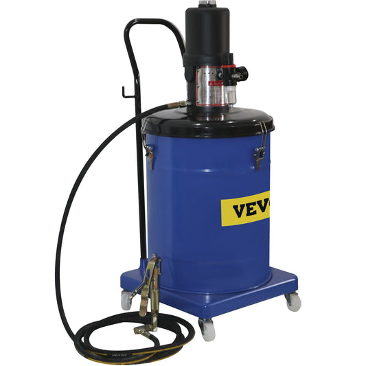 Grease Pump 10 Gallon 40L Air Operated Grease Pump, 1.3L/Min Pneumatic Grease Bucket Pump, 48-52MPa Portable Grease Pump, 80:1 Ratio Oil Bucket Pump, with Pressure Hydraulic Hose, Grease Gun