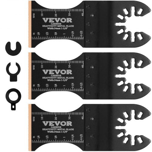 3PCS Carbide Oscillating Tool Blades, Universal Quick Release Oscillating Saw Blades, Multitool Tool Blades for Hard Material, Metal, Nails, Bolts, Fit Dewalt Milwaukee Hitachi Chicago
