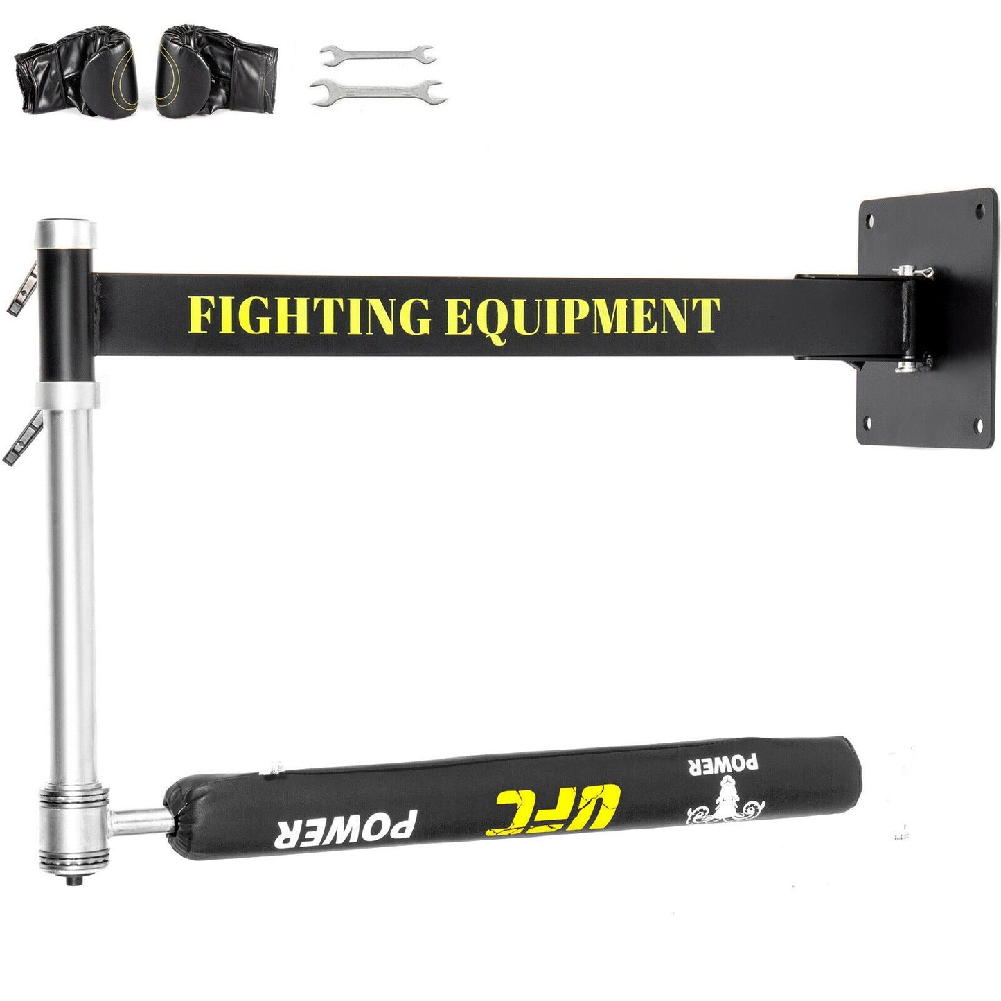 Boxing Spinning Bar Wall Mount Boxing Bar Reflex Height Adjustable Punching Bar Rapid-Reflex, Rotating Boxing Target Bar, Spar Bar Boxing Trainer For Eye Coordination Boxing(Black,Wall-mounted)