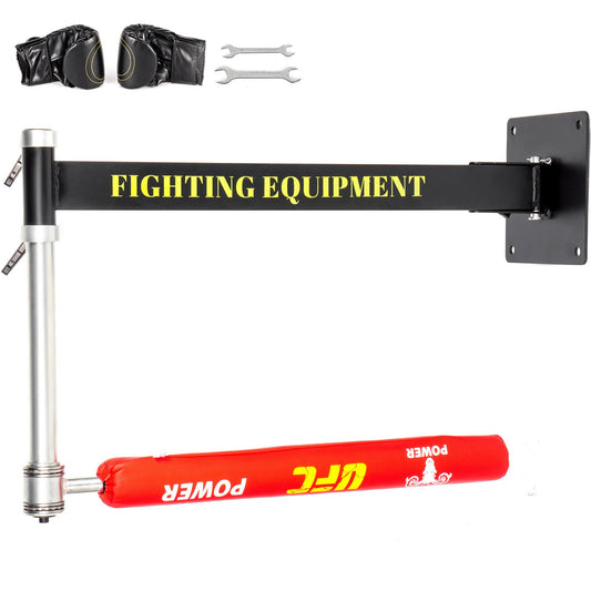 Boxing Spinning Bar Wall Mount Boxing Bar Reflex Height Adjustable Punching Bar Rapid-Reflex, Rotating Boxing Target Bar, Spar Bar Boxing Trainer For Eye Coordination Boxing(Red,Wall-mounted)