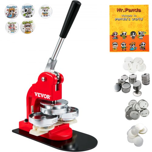 Button Maker Machine, 58 mm (2.25 inch) Badge Punch Press Kit, Children DIY Gifts Pin Maker, Button Making Supplies with 500pcs Button Parts & Circle Cutter & Magic Book
