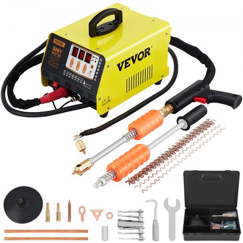 Stud Welder Dent Repair Kit, 3 KW 220 V Spot Welder Dent Puller with 2 Welding Guns, 7 Modes Spot Welding Machine for Car Body Dent Repair, with Time Regulation Function