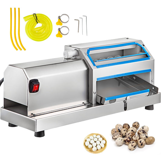 Quail Egg Peeler Machine 60KG/H Quail Egg Sheller 25W Quail Egg Sheller Automatic Quail Egg Peeling Machine Stainless Steel Bird Egg Peeling Machine for Boiled Quail Egg