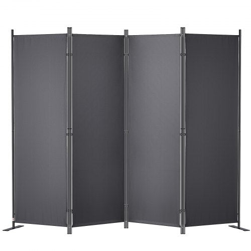Room Divider 4-Panel Folding Privacy Screen 88.2"x11.8"x67.3" Dark Gray