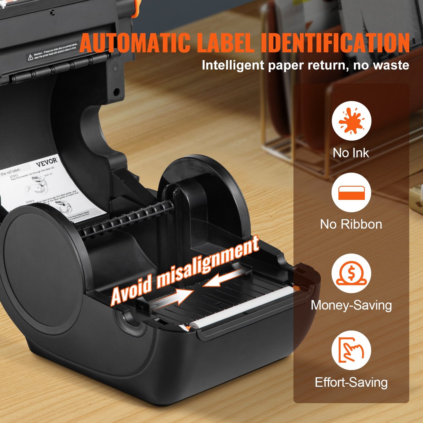 Thermal Label Printer 4x6 300DPI USB/Bluetooth for Amazon eBay Etsy UPS