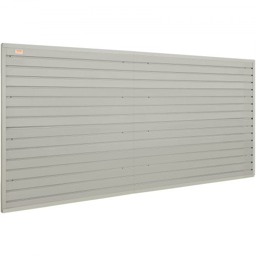 Slatwall Panels with Hooks, 4 ft x 1 ft Gray Garage Wall Panels 12"H x 48"L (Set of 8 Panels), Heavy Duty Garage Wall Organizer Display for Retail Store, Garage Wall, Craft Storage Organization