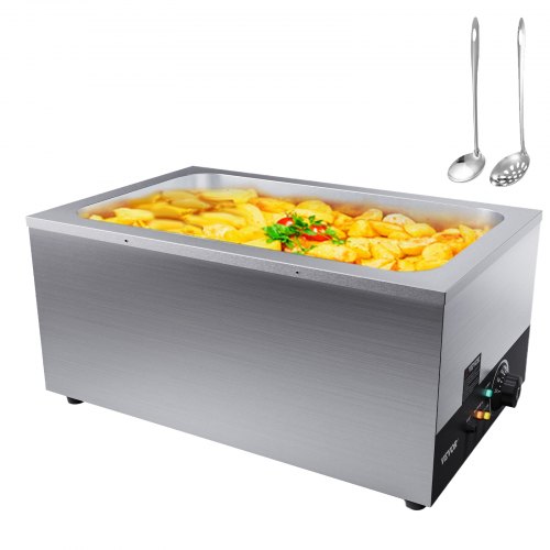Commercial Electric Food Warmer Countertop Buffet 24Qt 1200W Bain Marie