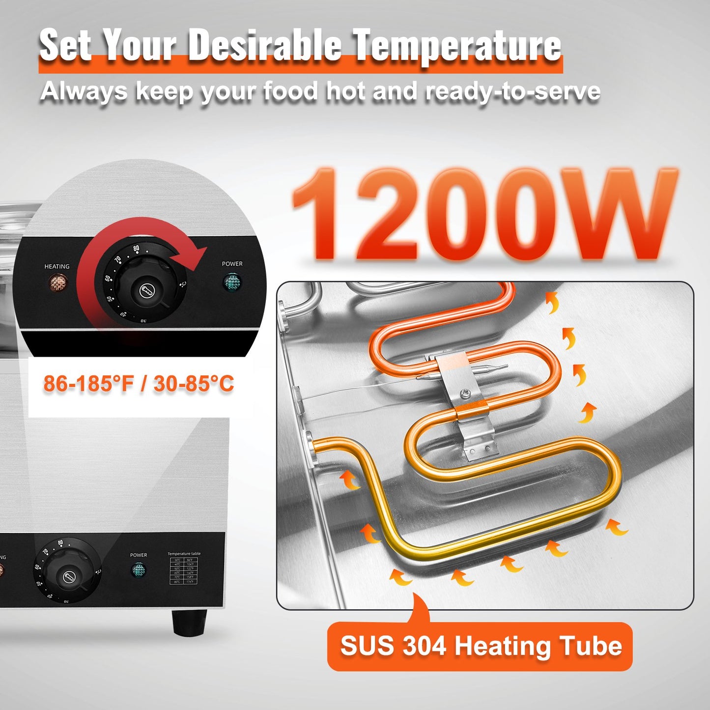 Commercial Soup Warmer Soup Station with 2*7.4 Qt Pot Soup Kettle Warmer