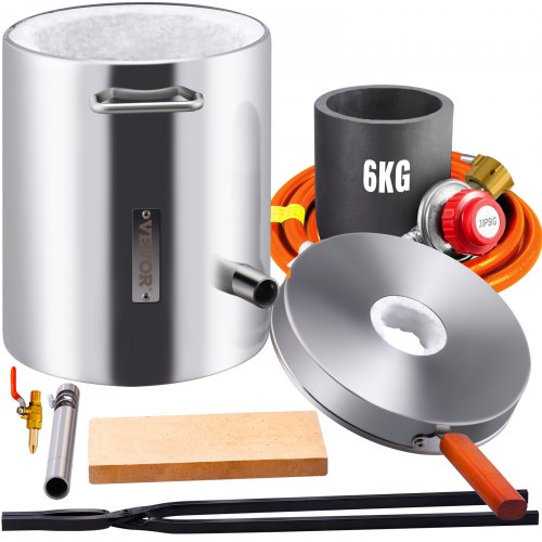 6kg Propane Melting Furnace Kit Melting Furnace Stainless Steel 1482℃ Metal Gas Furnace