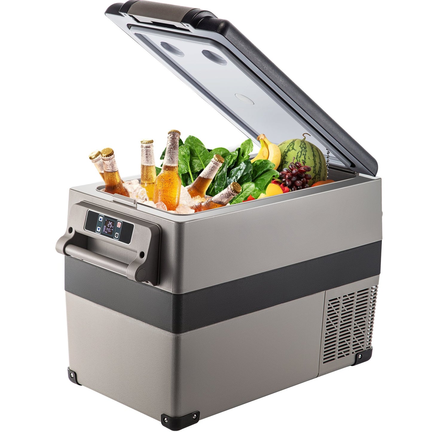Portable Small Car Freezer 45L Mini Car Freezer Refrigerator 45W Car Fridge Cooler 12V Fridge Freezer AC/DC Portable Freezer Portable Vehicle Car Fridge For Home and Outdoor Use