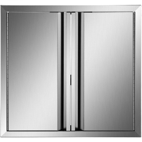 Outdoor Kitchen Doors, 24 x 24 Inch BBQ Access Door, 304 Brushed Stainless Steel BBQ Door for Outdoor Kitchen BBQ Island