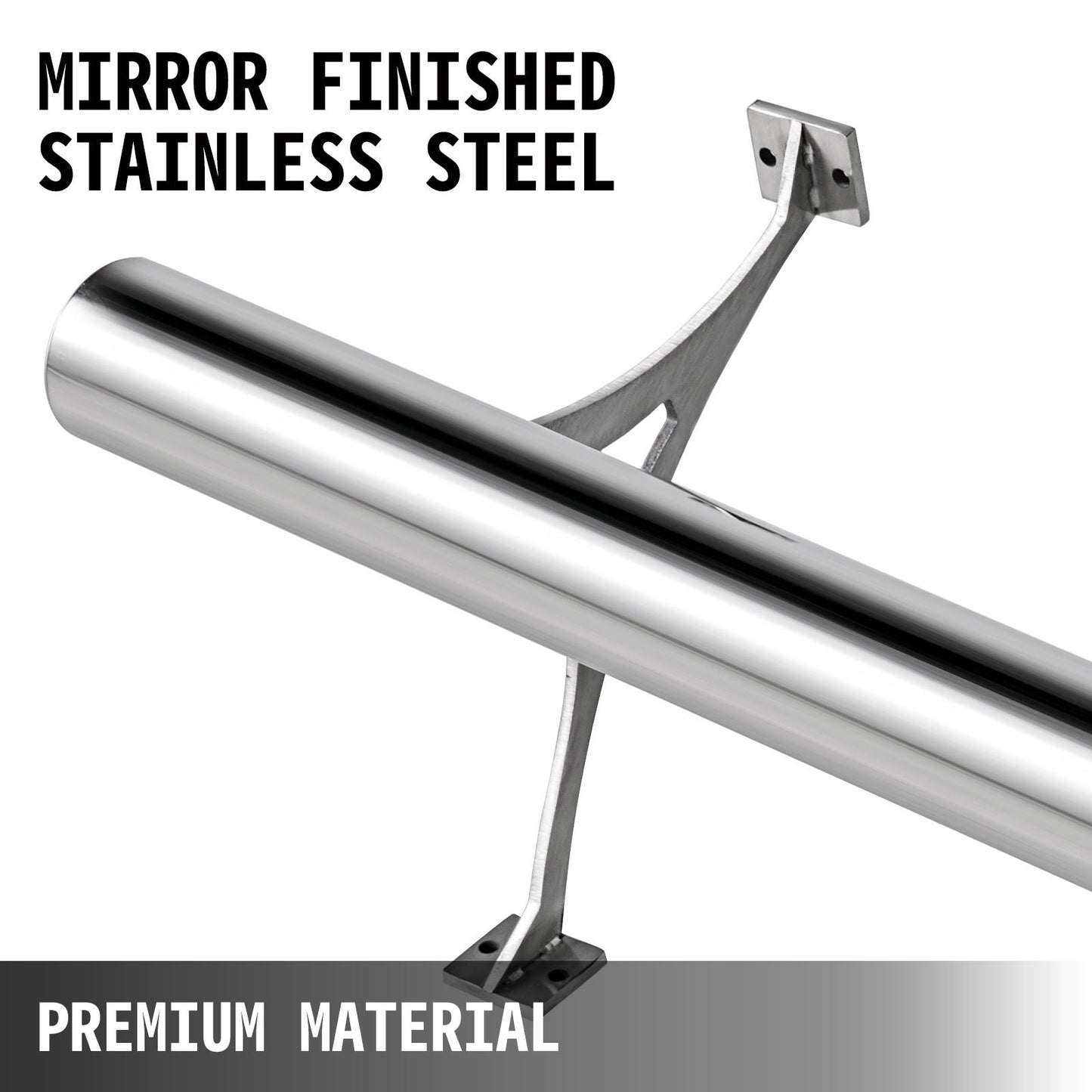 Bar Foot Rail Kit 5FT Bar Mount Foot Rail Kit 2 Inches OD Bar Foot Rail Brushed Stainless Steel Tubing Bar Foot Rail Tubing Kit Bar Foot Rest with 2 Combination Brackets and 2 Flat End Caps