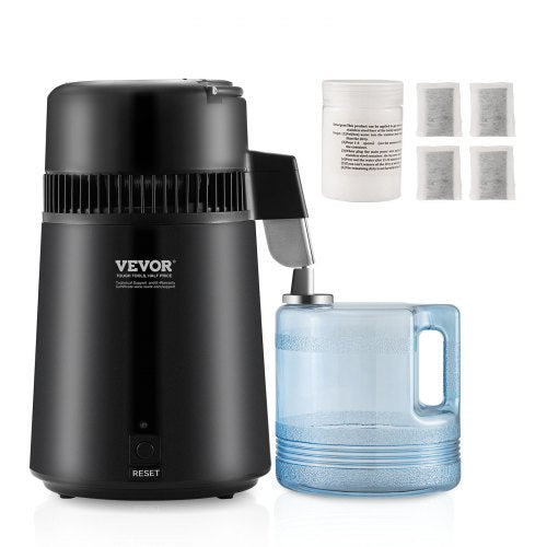 4L Water Distiller Purifier Machine Countertop Stainless Steel Interior