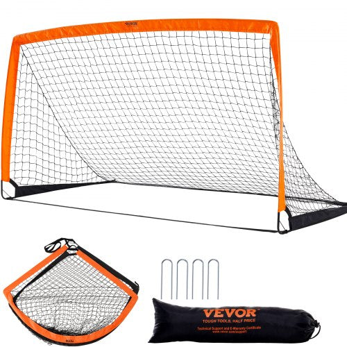 Portable Soccer Goal, 6.5x3.25 ft Kids Backyard Soccer Net, Foldable Pop Up Practice Soccer Net, Mini Youth Training Soccer Goal Set, All-Weather Indoor Outdoor Soccer Goals with Carry Bag