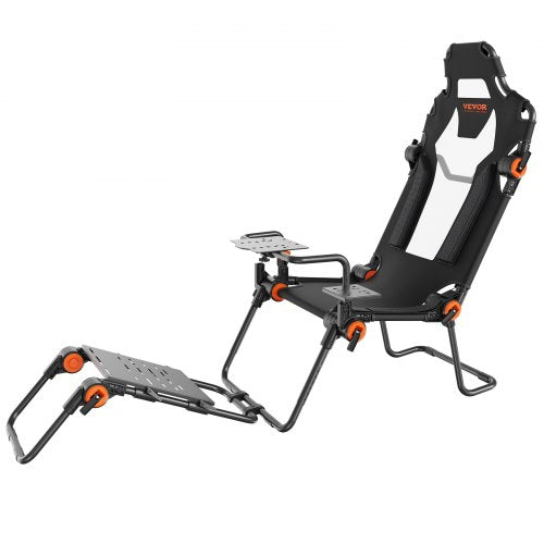 Racing Wheel Stand Foldable Fit For Logitech,Thrustmaster,Fanatec,Hori,Mad Catz, Carbon Steel Driving Simulator Cockpit Adjustable Pedal & Dual-Mode Seating ,Fit Most Steering Wheels and Pedals