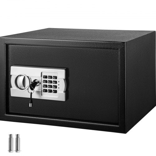Security Safe 1.2 Cubic Feet, Electronic Safe Box with Electronic Code Lock, Digital Safe Box with 2 Override Keys, Fireproof Safe Carbon Steel Material Money Safe 34L for Home, Hotel and Office