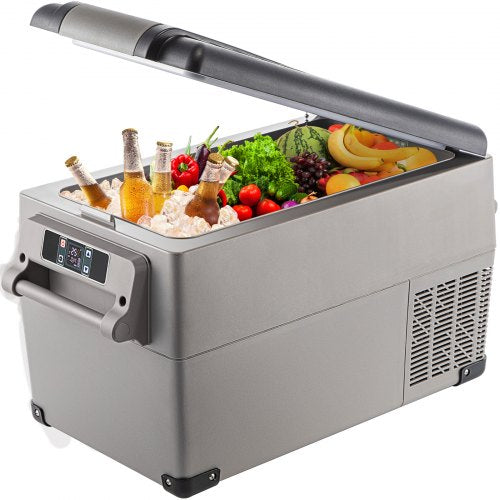 Car Refrigerator 35L Compressor Portable Small Refrigerator Car Refrigerator Freezer Vehicle Car Truck RV Boat Mini Electric Cooler for Driving Travel Fishing Outdoor and Home Use