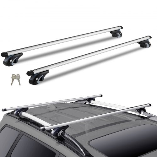 Universal Roof Rack Cross Bars, 54" Aluminum Roof Rack Crossbars, Fit Existing Raised Side Rail with Gap, 200 lbs Load Capacity, Adjustable Crossbars with Locks, for SUVs, Sedans, and Vans