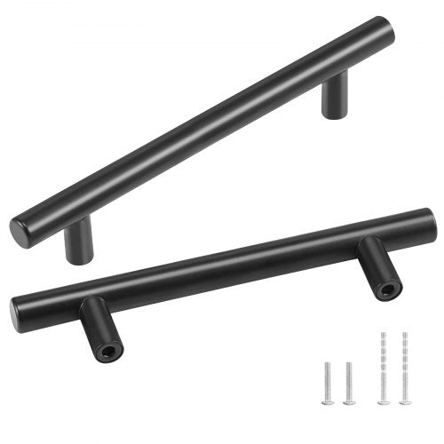 30 Pack Cabinet Pulls, 5.03in / 128mm Center to Center Slim Kitchen Cabinet Drawer, Stainless Steel Modern Kitchen Cupboard Door Handles for Kitchen Bathroom Bar Hardware Matte Black