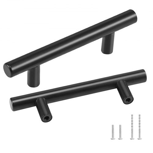 30 Pack Cabinet Pulls, 3in / 76mm Center to Center Slim Kitchen Cabinet Drawer, Stainless Steel Modern Kitchen Cupboard Door Handles for Kitchen Bathroom Bar Hardware Matte Black