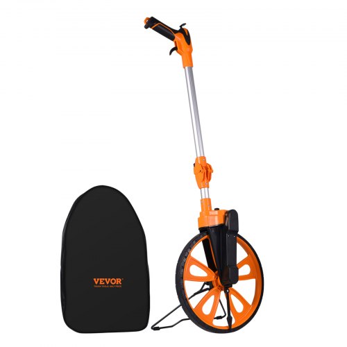 Measuring Wheel in Inches, 317.5 mm Diameter Wheel, Centerline Design w/ Handbrake, 959.1-520mm Telescoping Measure Wheel,Measurement 0-9,999m with Bag, for Lawn/Hard/Soft/Wood Road Measuring