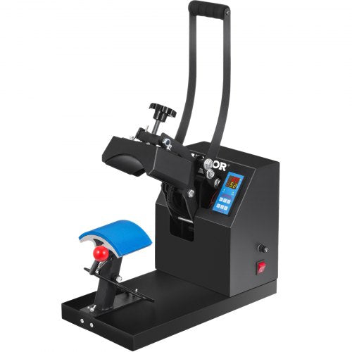 Hat Heat Press 5.5 x 3.5 inch Heat Press Machine 600W Professional Hat Heat Press Machine for Hats Caps Transfer Press Heat with 12000 Hours Life Digital LCD Timer and Temperature Control
