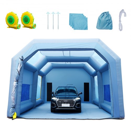 Inflatable Spray Booth Car Paint Tent 33x20x13ft Filter System 2 Blowers