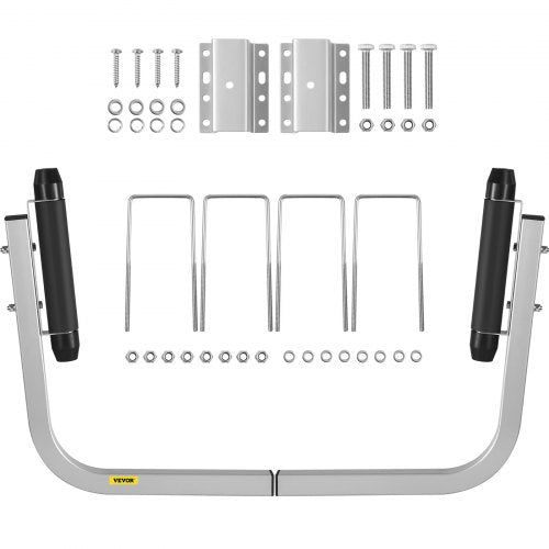 Boat Trailer Guide ons, 2PCS Heavy-duty Roller Guide-on System, Galvanized Steel Trailer Guides, Complete Mounting Accessories Included, for Ski Boat, Fishing Boat or Sailboat Trailer, 16"