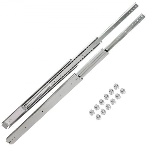 Drawer Slides, 1 Pair 24 Inch Soft Close Drawer Slides, Ball Bearing Side Mount Drawer Hardware Slides, 500 LBS Load Capacity 3-Section Full Extension Drawer Slides for Smooth Slide, Less Noise