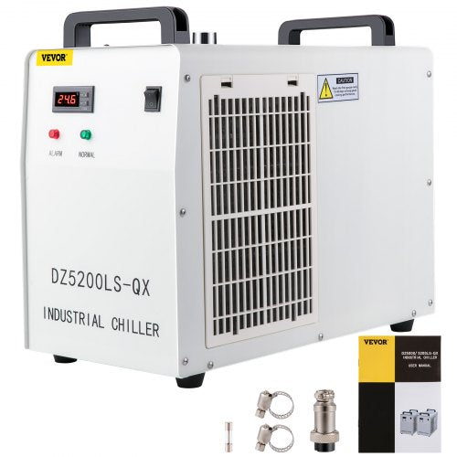 6L Tank Water Chiller CW-5200 Thermolysis Industrial Water Chiller Water Cooling Chiller for 130 150W CO2 Glass Laser Tube Cooler