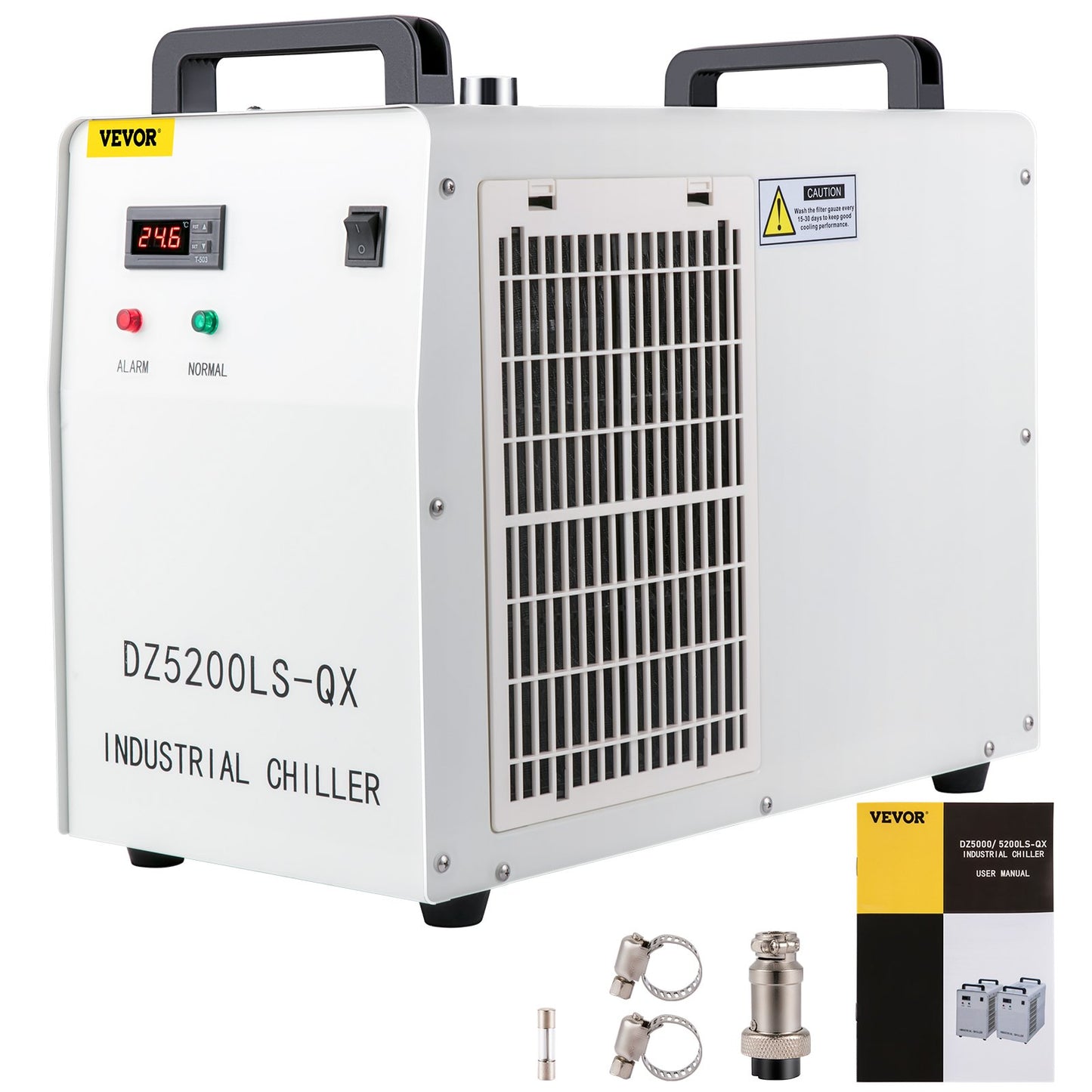 6L Tank Water Chiller CW-5200DG Thermolysis Industrial Water Chiller Water Cooling Chiller for 130 150W CO2 Glass Laser Tube Cooler