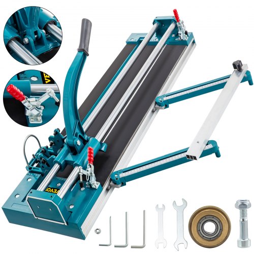 39Inch/1000mm Tile Cutter Double Rail Manual Tile Cutter 3/5 in Cap w/ Precise Laser Positioning Manual Tile Cutter Tools with Infrared Ray Device