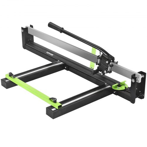 31 Inch Blue Manual Tile Cutter w/ Precise Laser Positioning & Anti-sliding Rubber Surface Single Rail & Bracket Suitable for Porcelain and Ceramic Floor Tiles