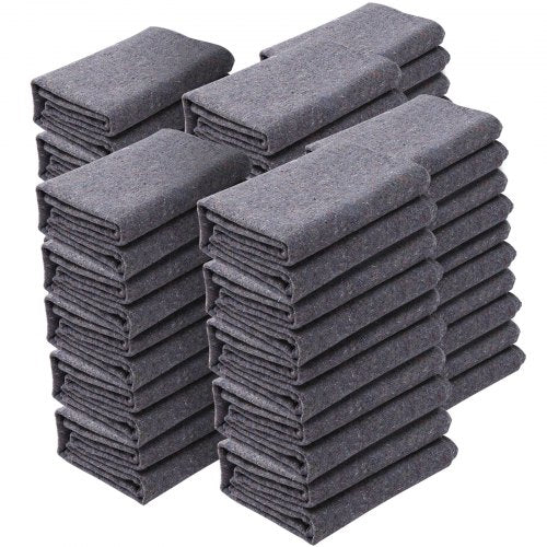 Moving Blankets, 72" x 54", 21 lbs/dz Weight, 24 Packs, Professional Recycled Cotton Packing Blanket, Large Heavy Duty Shipping Mover Pads Perfect for Protecting Furniture, Floors, Appliances