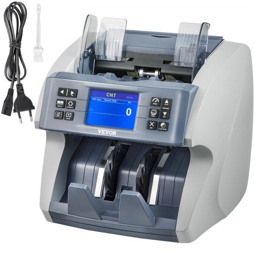 Money Machine, Mixed Denominations Money Counter, 5 Counterfeit Detection Small Bill Counter, Multiple Working Modes Cash Machine, 800/1000/1200/1500pcs/min Note Counting Machine for Bank