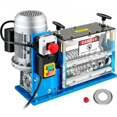 Electric Wire Stripping Machine, 0.06 inch-0.15 inch Automatic Wire Stripping Machine, 11 Channels 10 Blades Cable Stripping Machine, Wire Stripping Tool 75 ft/Minute, for Recycling Copper Wire