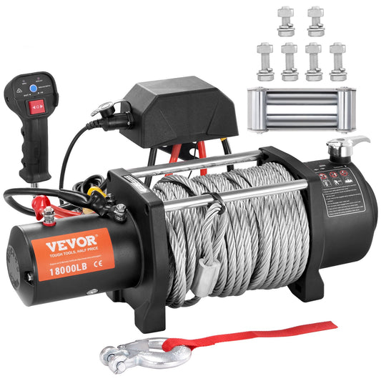 Electric Winch 18,000lb Vehicles Winch IP67 Steel Cable Wireless Control