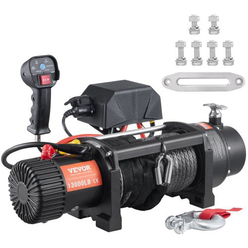 Electric Winch 13,000lb Vehicles Winch IP67 Nylon Cable Wireless Control
