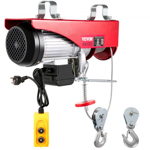 2200 Lbs/1000KG Electric Wire Hoist Winch Hoist Crane Lift, 220V 40Ft Lift Electric Hoist Winch with Remote Control for Automatic Overhead Warehouse