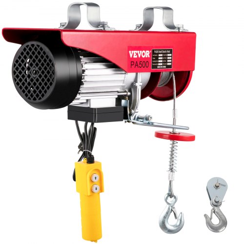 Lift Electric Hoist 550Lbs/1100Lbs Electric Hoist 220V Overhead Crane Lift Electric Wire Hoist Remote Control