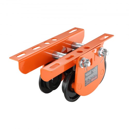 Electric Hoist Manual Trolley, 1100 lbs/0.5 Ton Capacity for PA200 PA250 PA300 PA400 PA500, Push Beam Trolley with Dual Wheels, 2.36"-4.72" Adjustable Flange Width for Straight Curved I Beam