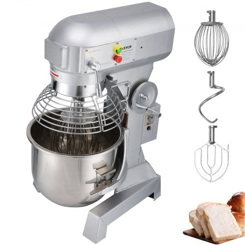 Commercial Mixer Electric Food Mixer 10L Capacity Bowl Electric Dough Mixer Maker 500W Adjustable Commercial Mixer Grinder 220V Stand Mixer for Commercial Kitchen