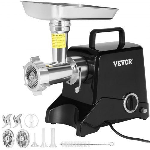 Electric Meat Grinder, 419 Lb/H Capacity, 575W（1100W MAX) Industrial Meat Mincer w/ 2 Blade, 3 Grinding Plates, Sausage Maker Die-cast Aluminum Commercial Meat Grinder, ETL Listed