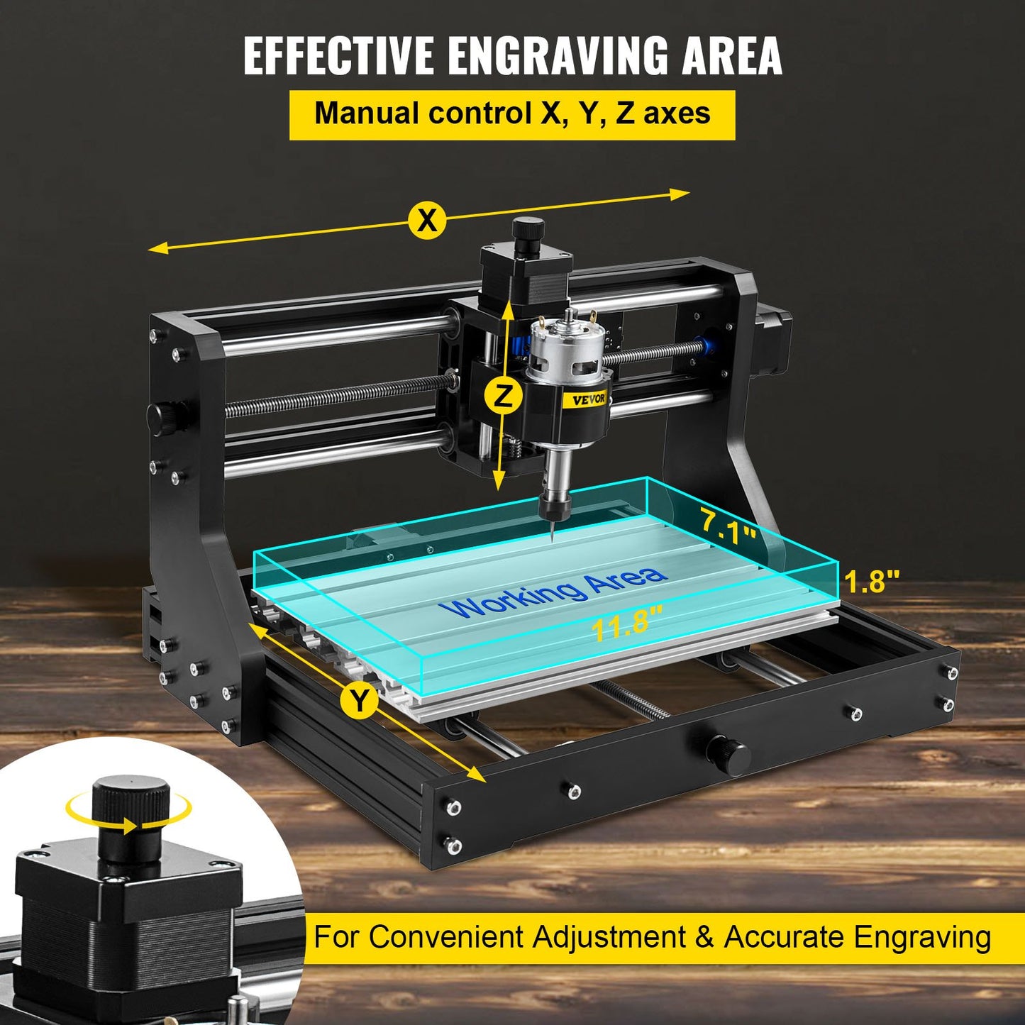 CNC 3018 Pro 2500MW 300×180×40mm Cnc Machine GRBL Control Mini Laser Engraver with Offline Controller 3 Axis Laser Engraving Machine for Carving Milling Plastic Acrylic PVC Wood