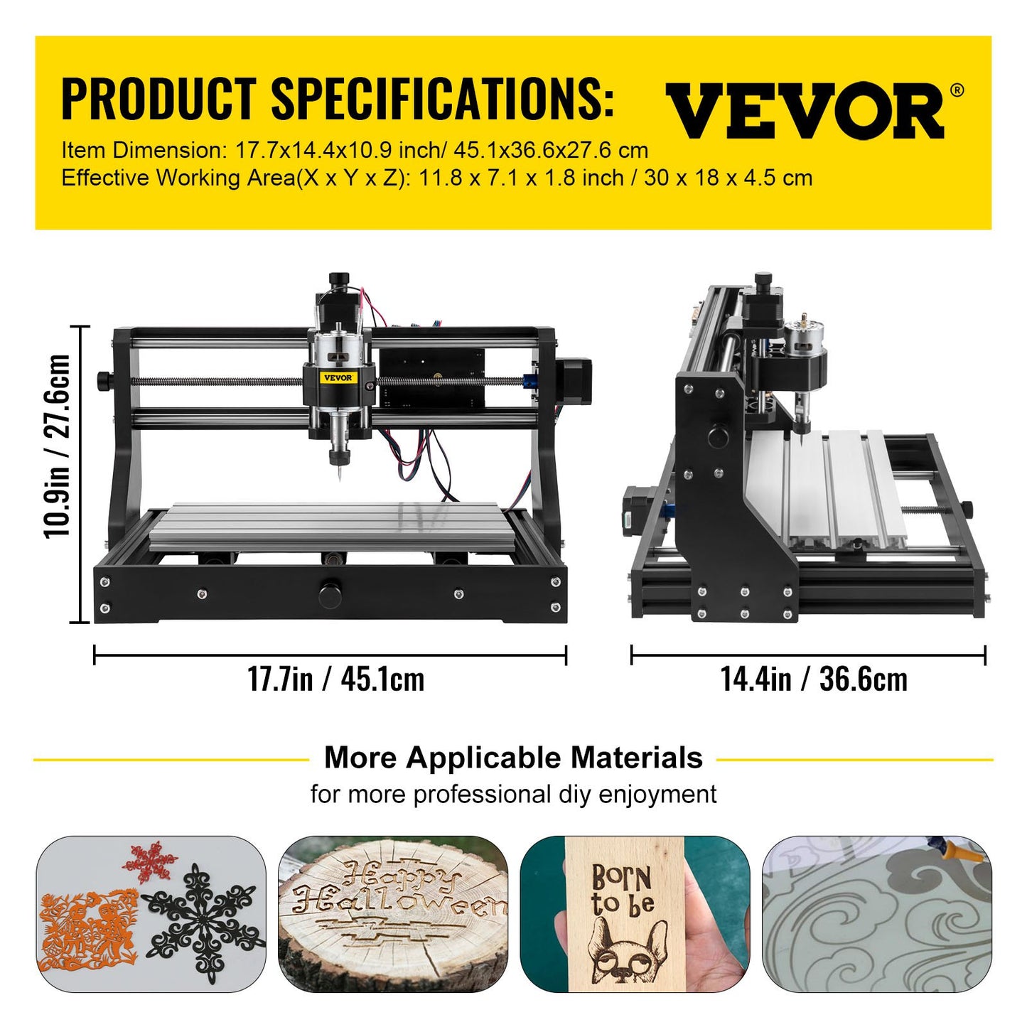 CNC 3018 Pro 2500MW 300×180×40mm Cnc Machine GRBL Control Mini Laser Engraver with Offline Controller 3 Axis Laser Engraving Machine for Carving Milling Plastic Acrylic PVC Wood