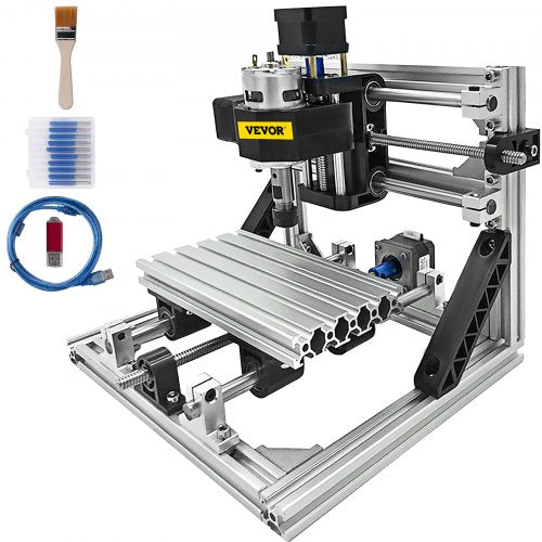 CNC Router Machine CNC 1610 3 Axis GRBL Control with ER11 and 5mm Extension Rod for Plastic Acrylic PCB PVC Wood Carving DIY Ideas? XYZ Working Area 160x100x40mm
