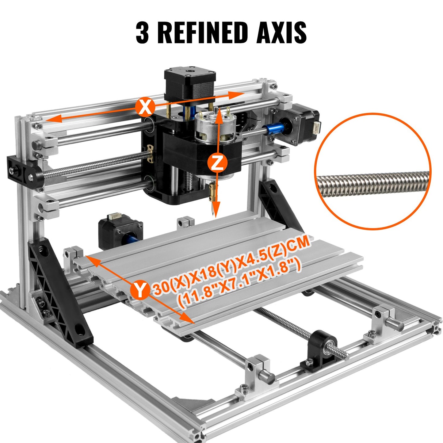 3018 CNC Router Kit Wood Router Kit 500mw Laser Engraver GRBL Control DIY CNC Machine 3 Axis PCB PVC Milling Machine with Offline Controller 300x180x45mm