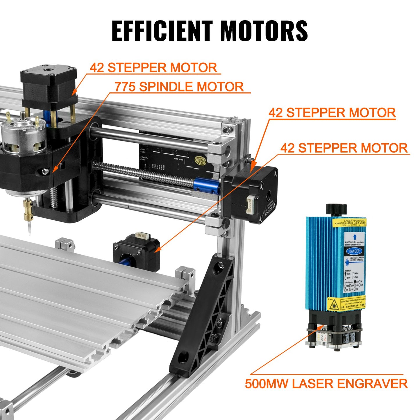 3018 CNC Router Kit Wood Router Kit 500mw Laser Engraver GRBL Control DIY CNC Machine 3 Axis PCB PVC Milling Machine with Offline Controller 300x180x45mm