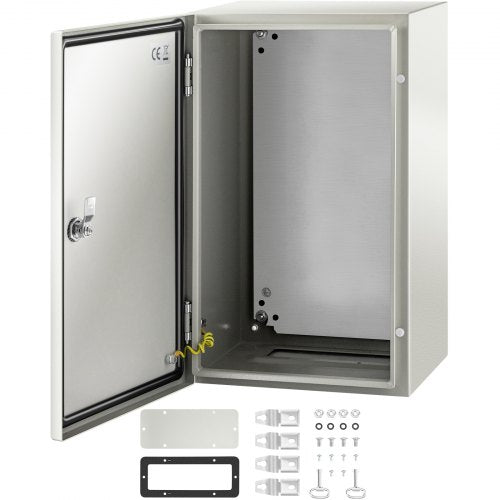 NEMA Steel Enclosure, 20 x 12 x 10'' NEMA 4X Steel Electrical Box, IP66 Waterproof & Dustproof, Outdoor/Indoor Electrical Junction Box, with Mounting Plate