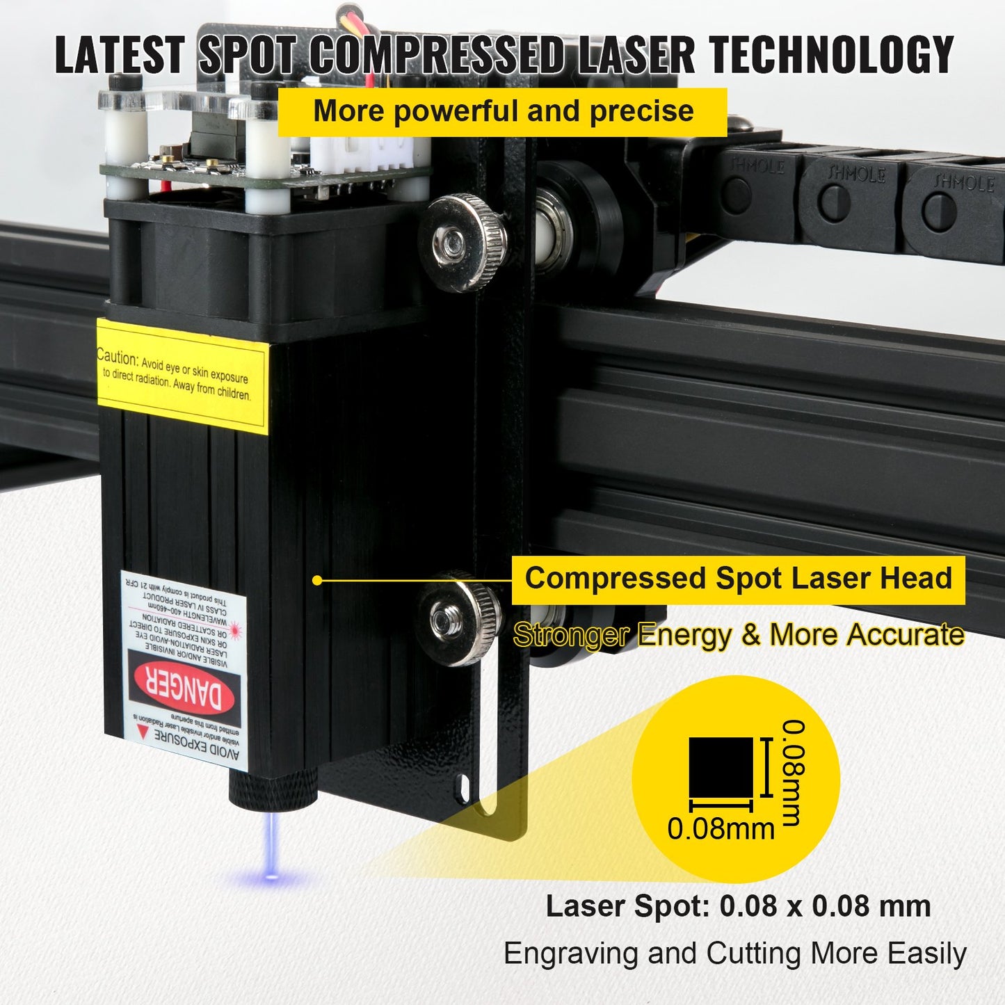 Desktop Laser Engraver 18.1"x31.9" Large Engraving Area 7.5W Laser Power